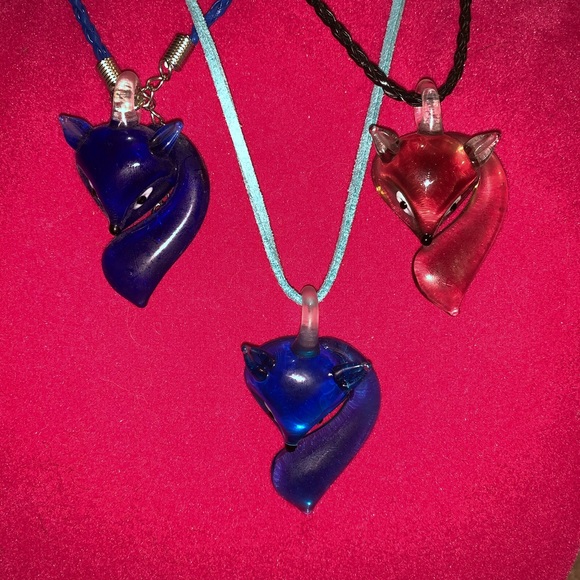 Glass fox necklace handmade foxy - Picture 2 of 2